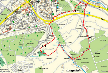 NAIS-Wanderung am 1. Oktober 2016 - ungefhrer Streckenverlauf - nderungen vorbehalten. Karte  (c) Stadt Bruchsal