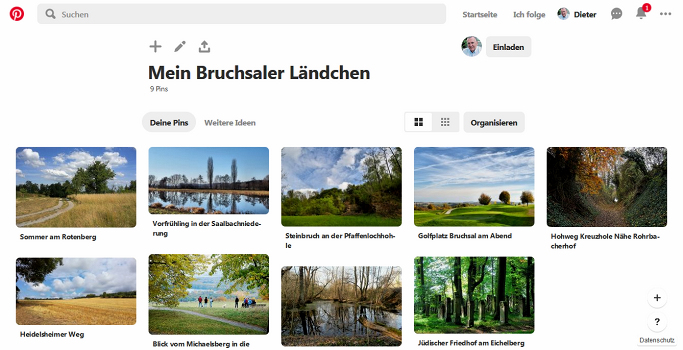 Screenshot Pinnwand "Mein Bruchsaler Lndchen" Dieter Mller. Klicken Sie auf das Bild, um dort hinzugelangen.